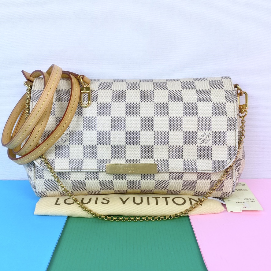 Louis Vuitton, Bags, Authentic Louis Vuitton Favorite Mm Azur Damier  Discontinued
