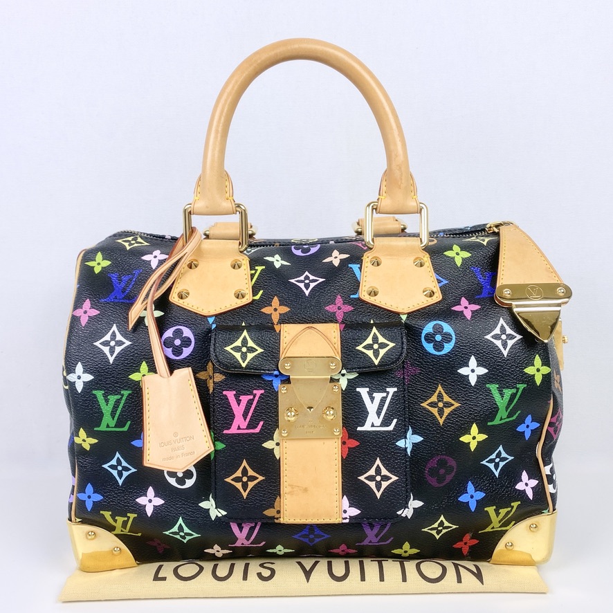 Louis Vuitton, Bags, Louis Vuitton Multicolor Speedy 3 Noir
