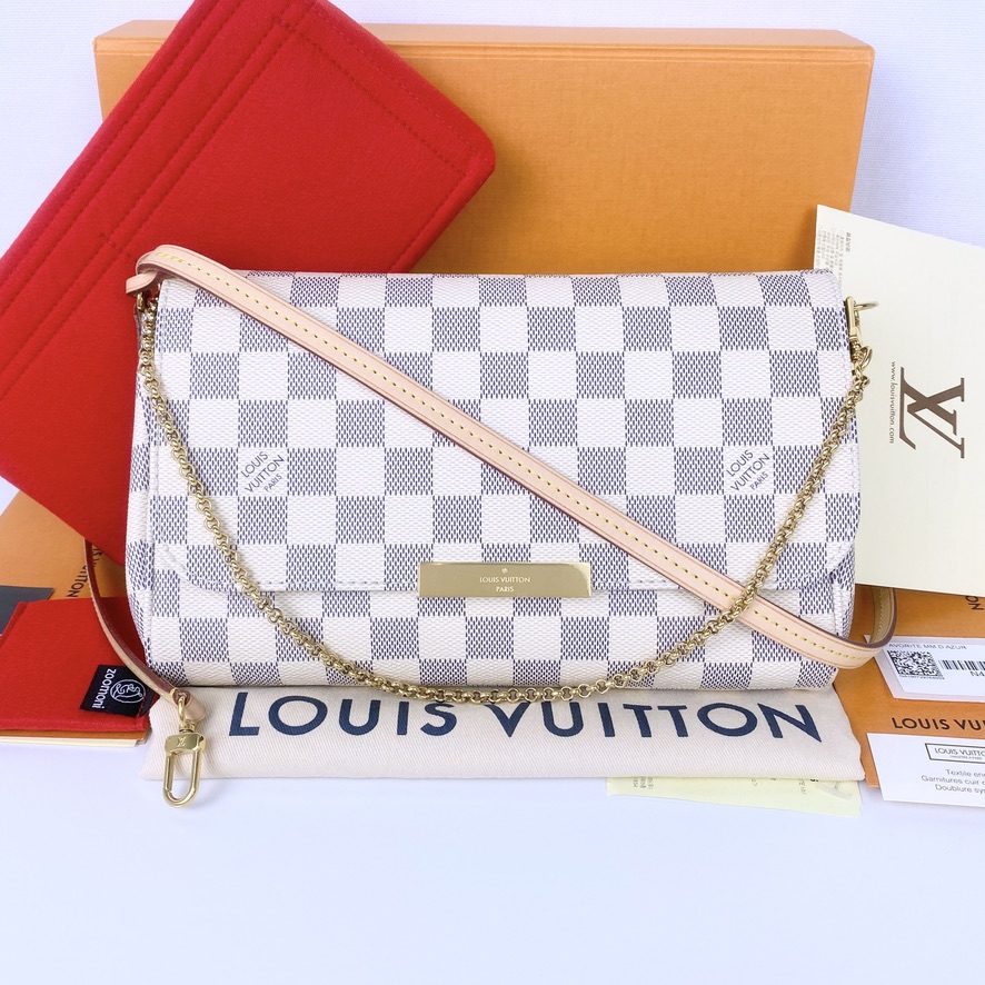 Louis Vuitton, Bags, Louis Vuitton Favorite Mm Damier Azur Crossbody Bag