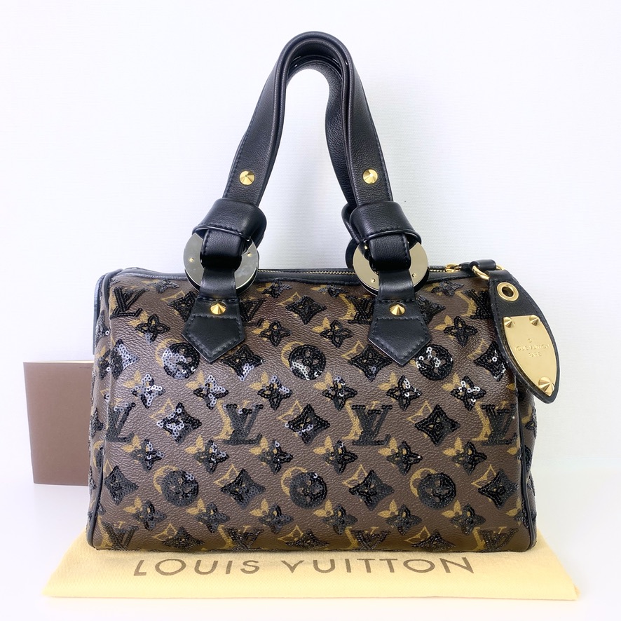 Louis Vuitton Limited Edition Speedy 30 Damier Paillettes Noir