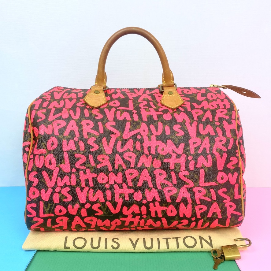 Louis Vuitton Limited Edition Fuchsia Stephen Sprouse Graffiti Neverfull GM  Bag