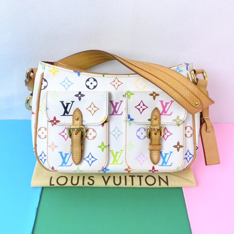 Louis Vuitton Monogram Multicolor Lodge PM White in 2023