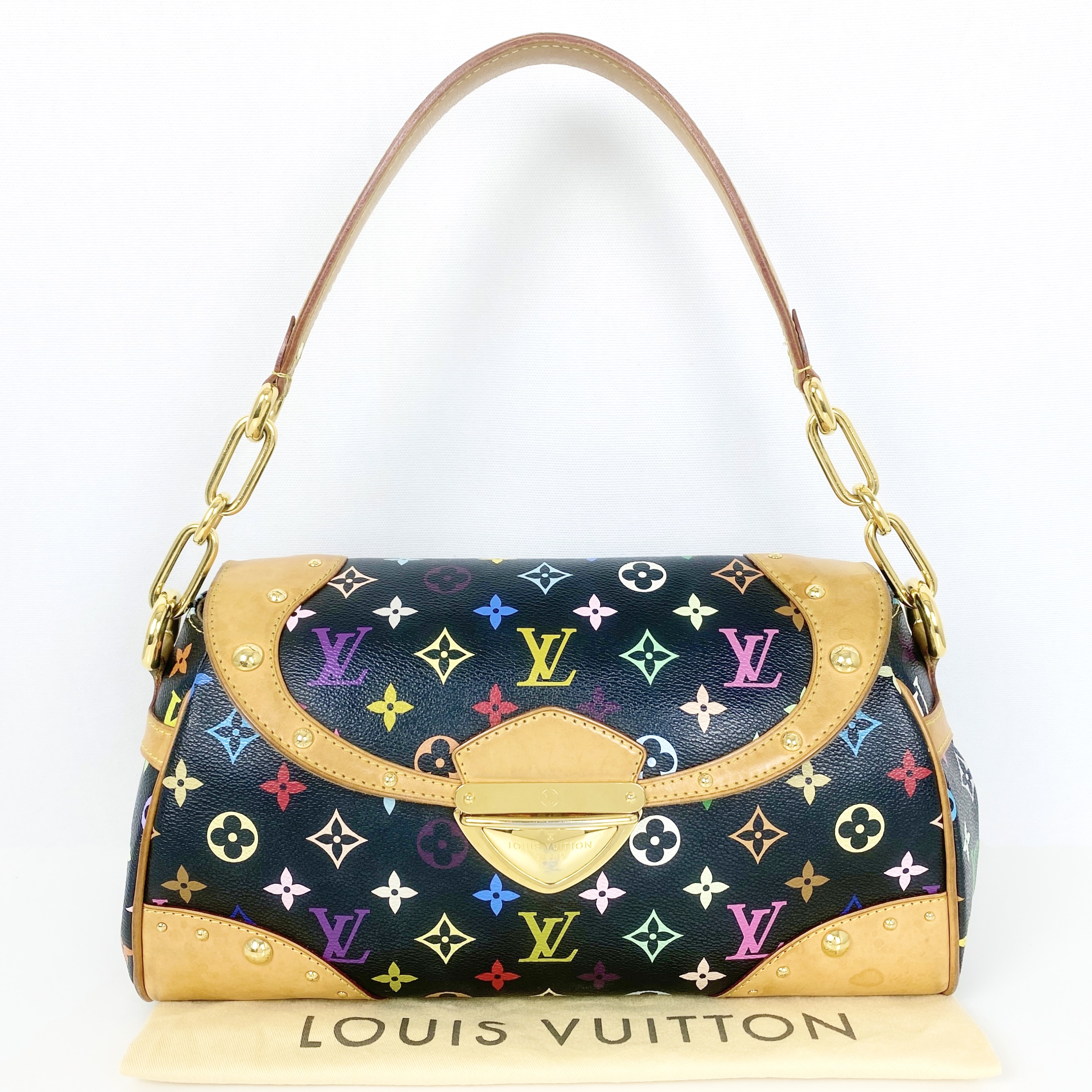 Louis Vuitton Louis Vuitton Beverly MM Black Multicolor Monogram