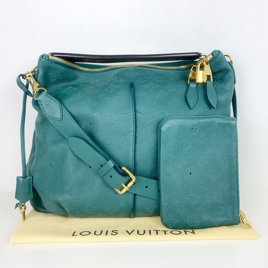 Louis Vuitton Lagon Monogram Mahina Leather Selene MM Bag