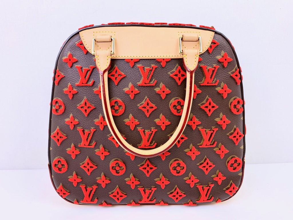 Limited Edition Louis Vuitton Rouge Monogram Tuffetage Deauville
