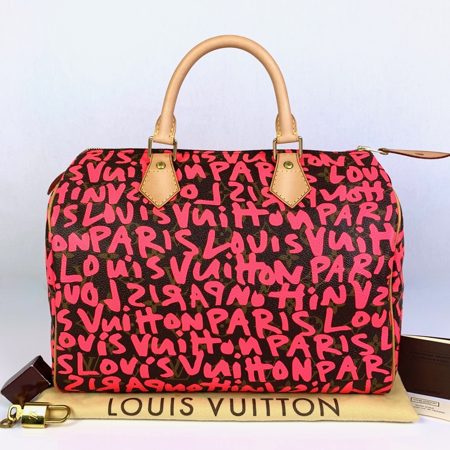Louis Vuitton Limited Edition Fuchsia Graffiti Stephen Sprouse