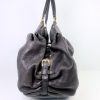 Mahina XL Monogram Chocolate Leather Shoulder bag (TH0049)