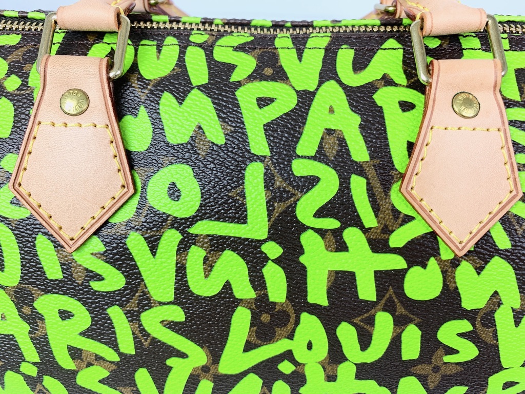 Louis Vuitton Stephen Sprouse Graffiti Neon Green Keepall, 56% OFF