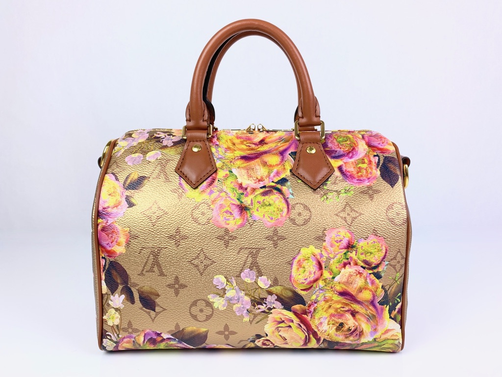 Louis Vuitton Gold Speedy Flower Garden Bandouliere 25 Mint condition,  handbag