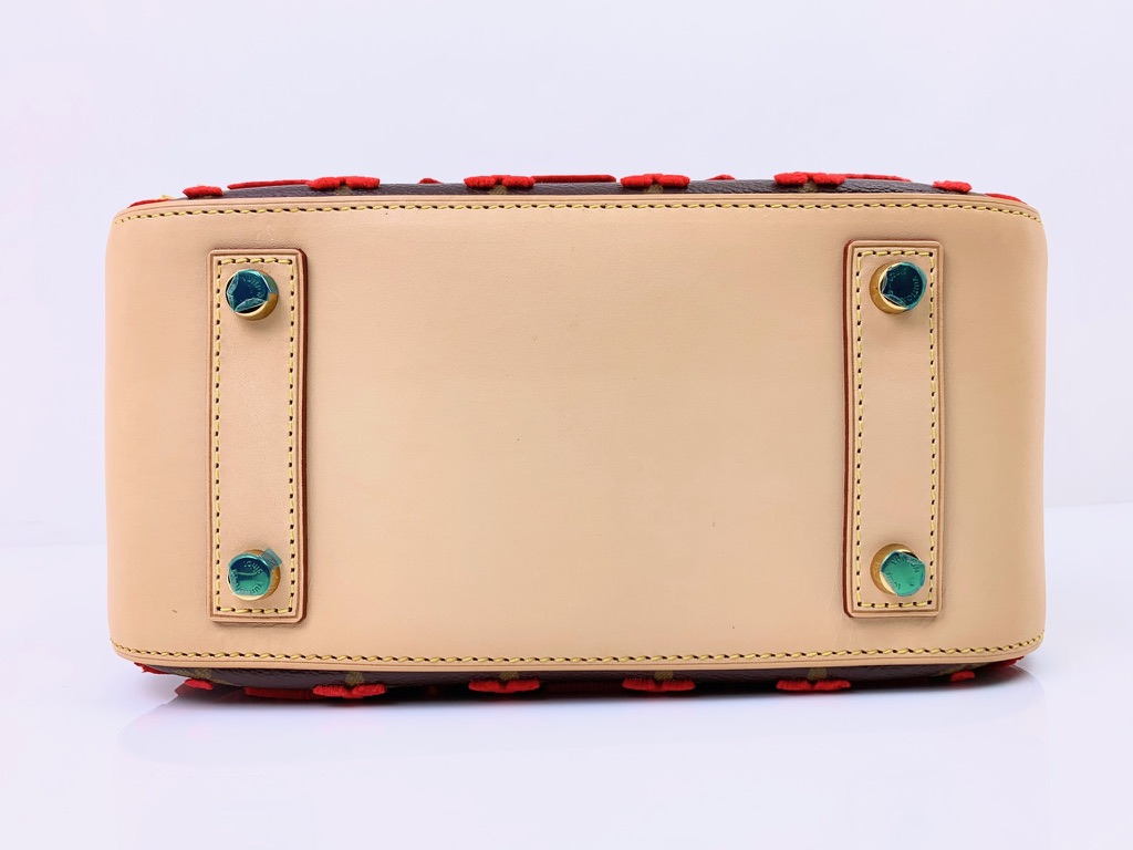 Red Louis Vuitton Monogram Tuffetage Deauville Cube Handbag – Designer  Revival