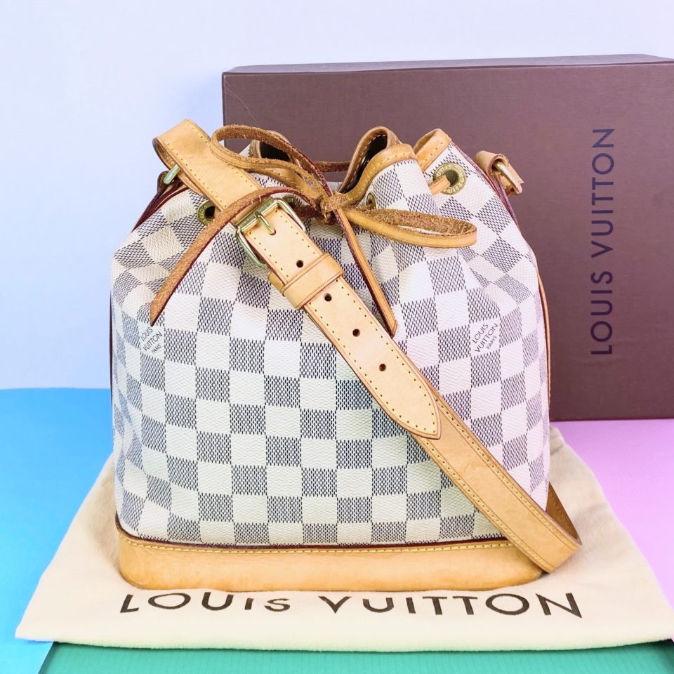 Louis Vuitton, Bags, Louis Vuitton Pochette Noe Bb Damier Azur Shoulder  Bag White