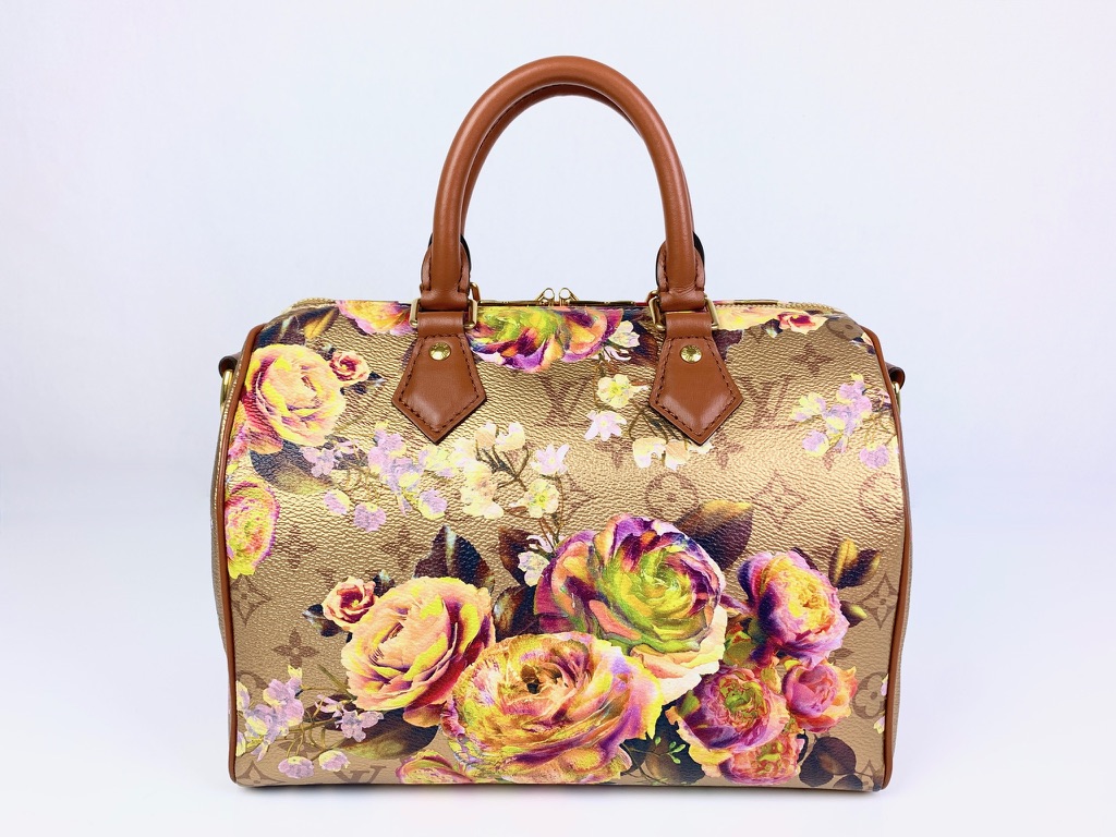 Limited Edition Speedy 25 Bandoulière in Golden Flowery Floral