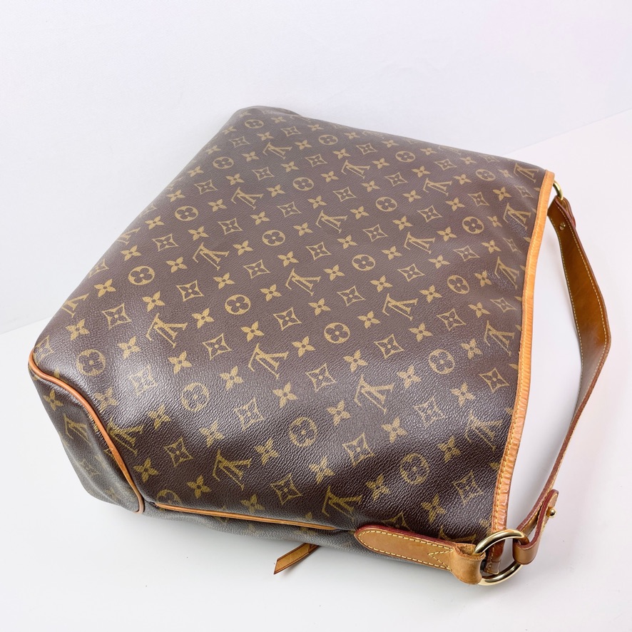 Mahina XL Monogram Chocolate Leather Shoulder bag (TH0049) - Reetzy