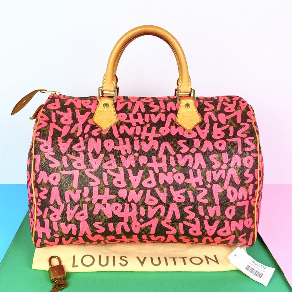 Stephen Sprouse x Louis Vuitton Pink Graffiti Speedy 30 QJB0FZ2TPB121