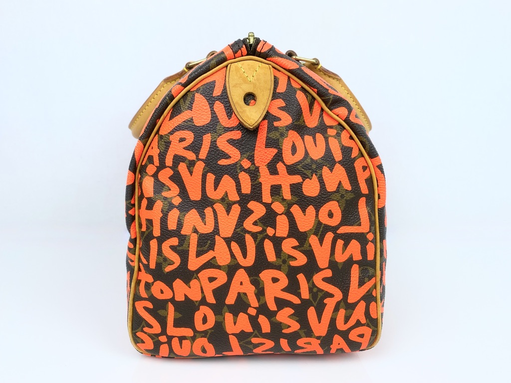 Stephen Sprouse Graffiti Speedy 30 in Orange (AA5008) - Purse Utopia