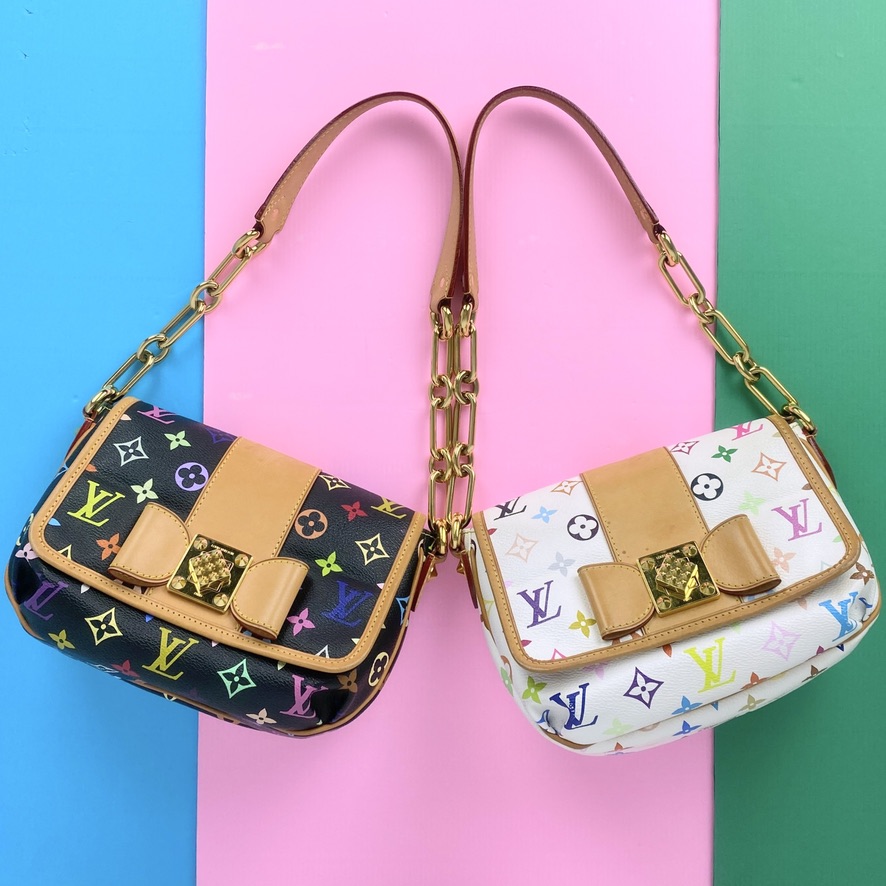 3ae5079] Auth Louis Vuitton Handbag Monogram Multicolor Alma GM