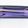 Zippy Wallet in Black Multicolor Purple Interior (CA2132)